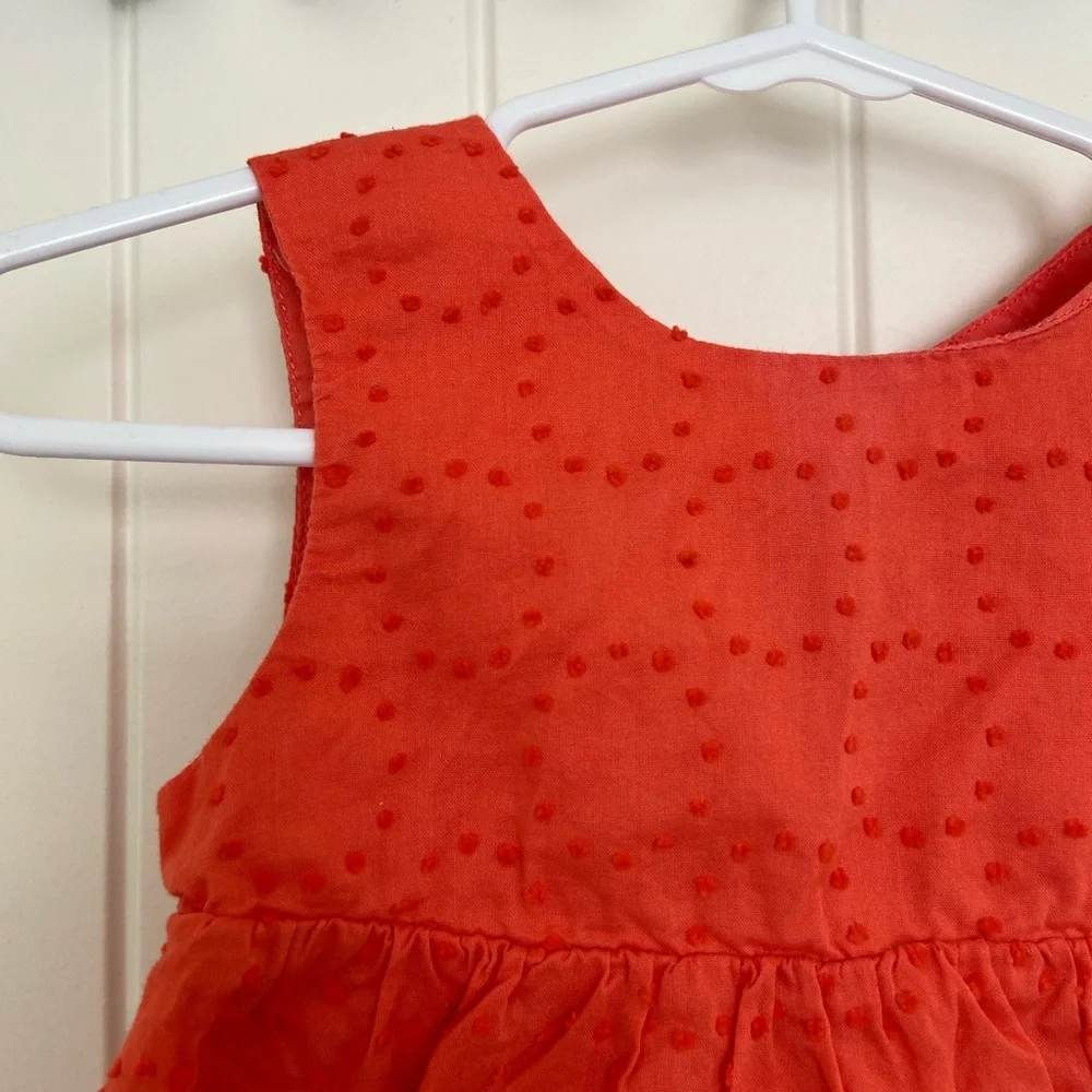 EUC | Gymboree baby‎ girl’s sleeveless embroidered dot dress — 12-18 months